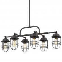 Golden Canada 9808-LP BLK - Seaport Linear Pendant in Matte Black