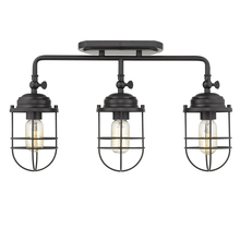  9808-LSF BLK - Seaport 3-Light Semi-Flush - Track in Matte Black