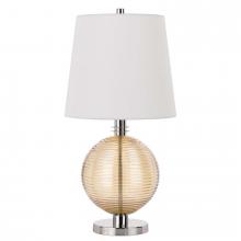  BO-3005TB - 150W 3 way Salisbury glass table lamp with hardback fabric shade