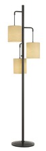  BO-2791FL - 60W X 3 Kirkwall Metallantern Floor Lamp With Fabric Shade