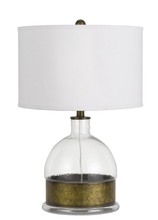  BO-2809TB - 150W 3 Way Rapallo Glass/Metal Table Lamp