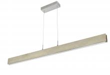  FX-2965-36 - Colmar dimmable integrated LED Rubber wood ceiling island light with adjustable steel braided cable.