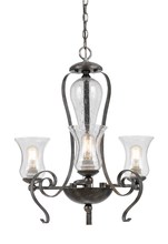  FX-3548/3 - 60W X 3 Metal 3 Light Chandelier (Edison Bulbs Not included)