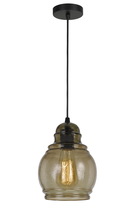  FX-3674-1 - 60W Teramo RippLED Glass Pendant (Edison Bulb Not included)