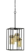 CAL Lighting FX-3680-3 - 60W X 3 Cremona Metal and Glass Pendant Fixture (Edison Bulbs Not Included)