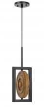  FX-3753-16 - Fano integrated dimmable LED wood/metal mini pendant fixture. 16W, 1280 lumen. 3000K