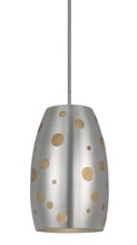 CAL Lighting UP-1102/6-BS - 7.6" Tall Glass Pendant with Oil Rubbed Bronze Cord