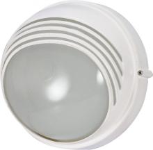  60/520 - 1 Light - 10" Round Hood Bulkhead - Semi Gloss White Finish