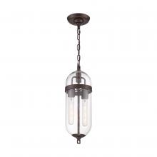  60/6922 - Fathom - 2 Light Pendant - with Clear Glass - Mahogany Bronze Finish