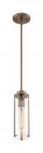  60/7150 - Marina - 1 Light Mini Pendant with Clear Glass - Burnished Brass Finish