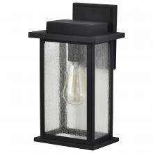  60/7375 - Sullivan; 1 Light Medium Wall Lantern; Matte Black with Clear Seeded Glass