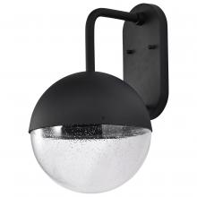  62/1618 - Atmosphere; 10W LED; Large Wall Lantern; Matte Black with Clear Seeded Glass