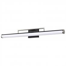 Nuvo 62/659 - Solano LED Large Vanity; Black and Brushed Nickel Finish; White Acrylic Lens