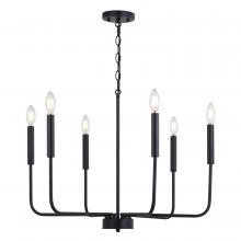  H0297 - Belden 26-in. 6 Light Chandelier Black