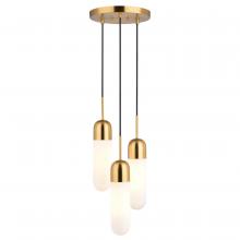  P0422 - Thalia 10-in. 3 Light Pendant Antique Gold