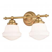 Vaxcel International W0452 - Huntley 2 Light Vanity Natural Brass