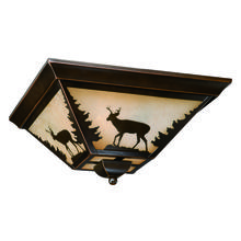 Vaxcel International CC55414BBZ - Bryce 14-in Deer Flush Mount Ceiling Light Burnished Bronze