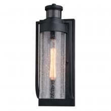  T0749 - Lawton Dualux 5.75-in. Outdoor Motion Sensor Wall Light Textured Black