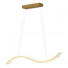  P0428 - Edgewater 38-in. LED Linear Chandelier Gilded Brass