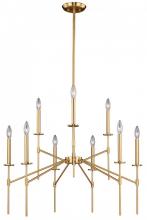 Vaxcel International H0180 - Kedzie 9L Chandelier Natural Brass