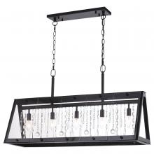  H0244 - Tremont 36.5 in. W 5 Light Linear Chandelier Matte Black