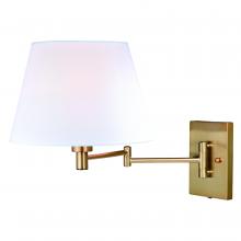  W0261 - Chapeau Instalux Swing Arm Wall Light Natural Brass