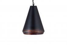 Canarm IPL2077B01TT - SOMA, Two Tone Color, 1 Lt 72" Length Black Cloth Cord and Chain Pendant, 60W Type A