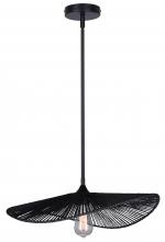 Canarm IPL2208B01BK - GEORGIA, IPL2208B01BK, 1 Lt Rod Pendant, Black String, 60W Type A, 20inch W x 9.375 - 57.375inch H