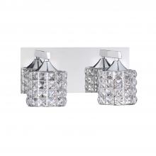  VF7100-2L-CH - 2 LIGHT VANITY - ROUND SHADES