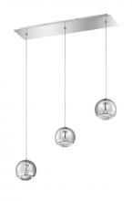  PF55-3LBR-CH - SPUMANTE series 3-Light Chrome Pendant Bar