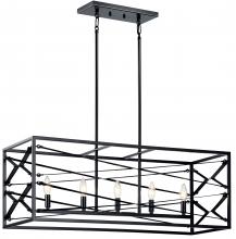  52140BK - Sevan™ 5 Light Linear Chandelier Black