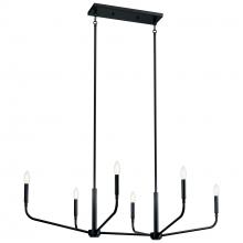  52721BK - Linear Chandelier 6Lt