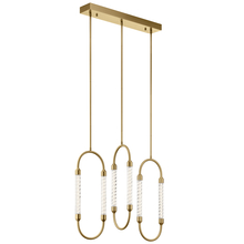  84148 - Delsey™ 3 Light Linear Pendant Cluster Champagne Gold