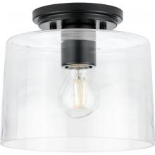  P350213-31M - Flush Mount 1Lt Matte Black w/Clear Glass