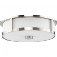  P350281-009 - Gilliam Collection Three-Light Brushed Nickel New Traditional Flush Mount