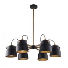  AC11366VB - Euro Industrial 6-Light Chandelier