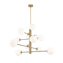  AC11768BR - Aurelia Collection 12-Light Chandelier Brass