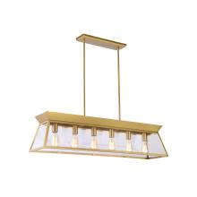  AC11854BB - Lucian Linear Island Chandelier Brushed Brass