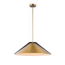  AC11914BR - Baltic Collection 3-Light Pendant Brass and black