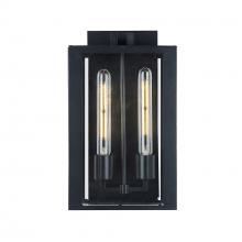  AC8791BK - Waterville Collection 2-Light Exterior Wall Light, Matte Black