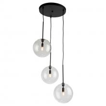  SC13193BK - Pinpoint 3 Light Pendant Black