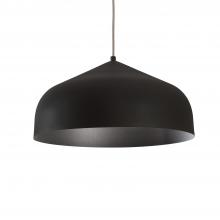  49117-BK/BK - Helena 17-in Black/Black 1 Light Pendant