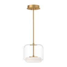  PD70610-CL/BG-UNV - Enkel 10-in Clear/Brushed Gold LED Pendant