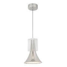  PD94108-PN/CC-UNV - Floe 8-in Polished Nickel/Clear Crystal LED Pendant