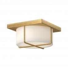  FM45910-BG/OP - Regalo 10-in Brushed Gold/Opal Glass LED Flush Mount