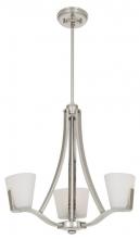 DVI DVP1423EB-OP - 3Lt Half Opal Glass Ebony Up Chandelier