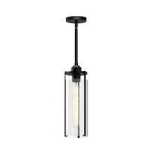  PD536107MBWC - Belmont 7-in Clear Water Glass/Matte Black 3 Lights Pendant