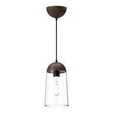  PD542207MBWT - Emil 6-in Matte Black/Walnut 1 Light Pendant