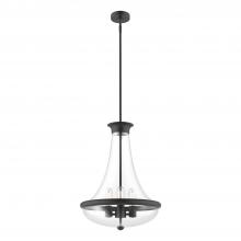  PD464018MB - Marcel 18-in Matte Black 4 Lights Pendant