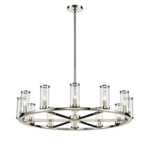  CH309012PNCG - Revolve Clear Glass/Polished Nickel 12 Lights Chandeliers